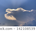 Impressive cumulonimbus clouds floating in the blue sky and the summer sky 142108539