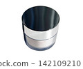 a cream container isolated. Cream jar with sparkling lead mock up 142109210