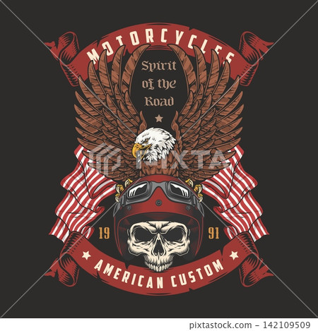 American bike club poster colorful American bike club poster colorful 142109509