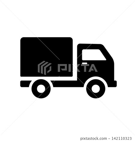 Delivery truck icon vector illustration. Transportation, automotive, shipping, moving and freight symbol design. Delivery truck icon vector illustration. Transportation, automotive, shipping, moving and freight symbol design. 142110323
