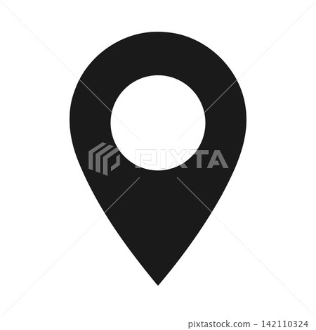 Silhouette pin location and place icon illustration vector Silhouette pin location and place icon illustration vector 142110324