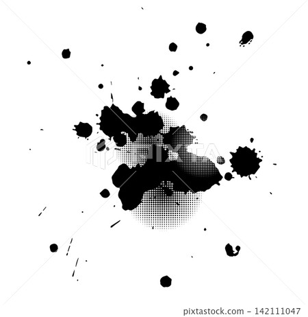Splatter Paint Texture . Black Spray Blot of Ink. Place illustration Over any Object to Create Grungy Effect . hand drawn. Not AI, Vector Splatter Paint Texture . Black Spray Blot of Ink. Place illustration Over any Object to Create Grungy Effect . hand drawn. Not AI, Vector 142111047