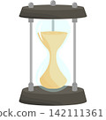 Hourglass vector glass hour clock sandglass icon 142111361
