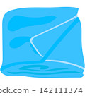 Folded textile soft neat sheet cover vector icon 142111374