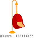 Decorative garden hanged swing chair vector icon 142111377