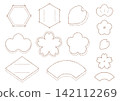 Simple Japanese-style frame set with a rough effect. Simple Japanese-style frame set with a rough effect. 142112269