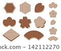 Simple Japanese-style frame set with a rough effect. Simple Japanese-style frame set with a rough effect. 142112270