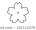Simple cherry blossom petal icon Simple cherry blossom petal icon 142112276