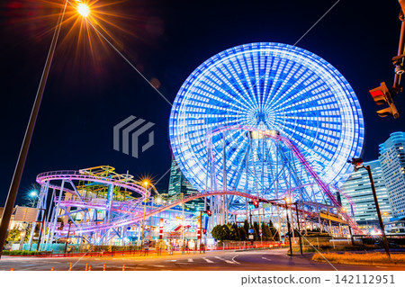 Yokohama Minato Mirai night view, Cosmo World Yokohama Minato Mirai night view, Cosmo World 142112951