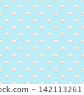Pastel blue pearl pattern, a cute background pattern with pearl accents. 142113261