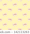 Pastel yellow ribbon pattern, cute little ribbon background pattern 142113263