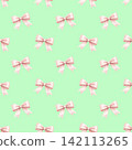 Pastel green ribbon pattern, cute little ribbon background pattern 142113265