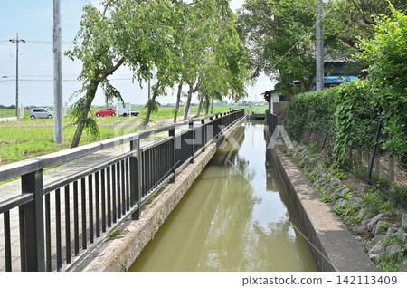 A walk around Iwatsuki: Mizuoto no Komichi (Water Sound Path), Suga Irrigation Canal, Shinkata Suga, Iwatsuki Ward A walk around Iwatsuki: Mizuoto no Komichi (Water Sound Path), Suga Irrigation Canal, Shinkata Suga, Iwatsuki Ward 142113409