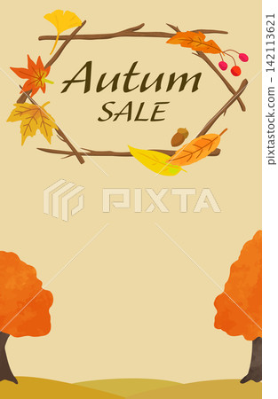 Natural autumn leaf frame Natural autumn leaf frame 142113621