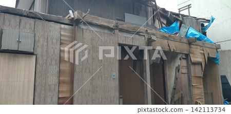 Houses damaged by heavy rain Houses damaged by heavy rain 142113734