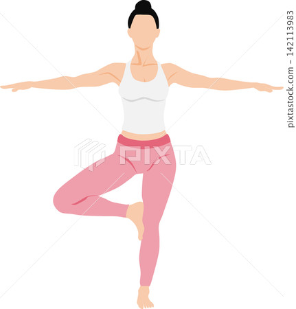 Illustration of a yoga woman Illustration of a yoga woman 142113983