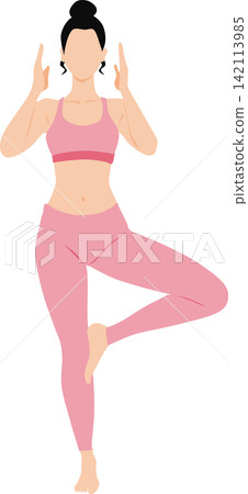 瑜伽婦女的例證 瑜伽婦女的例證 142113985