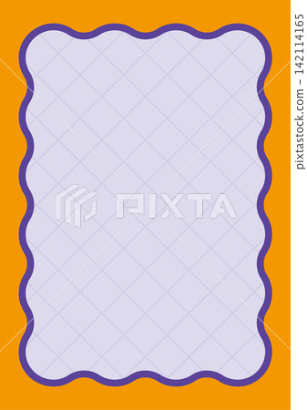 Wavy frame background material (A4 compatible) - Diagonal grid pattern - Purple x Orange Wavy frame background material (A4 compatible) - Diagonal grid pattern - Purple x Orange 142114165