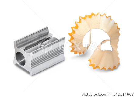 Pencil sharpener and shavings 142114668