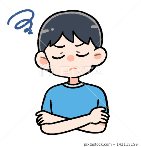 Illustration of a troubled man Illustration of a troubled man 142115159