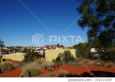 The town of Eurara and Uluru, Australia The town of Eurara and Uluru, Australia 142115267