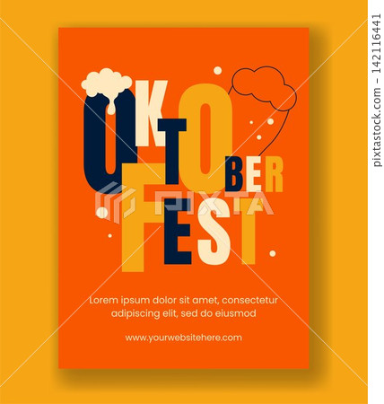 Oktoberfest Beer Festival Social Media Poster Flat Cartoon Illustration Background Oktoberfest Beer Festival Social Media Poster Flat Cartoon Illustration Background 142116441