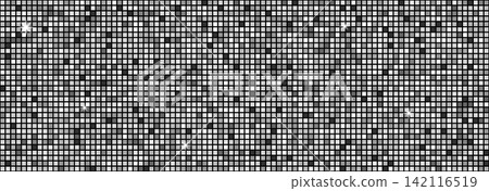 Silver disco ball seamless pattern. Shiny metallic mosaic sparkle background. Metal glitter sequin wallpaper. Glam grey mirror tiles for Christmas party decor, New Year backdrop. Vector texture Silver disco ball seamless pattern. Shiny metallic mosaic sparkle background. Metal glitter sequin wallpaper. Glam grey mirror tiles for Christmas party decor, New Year backdrop. Vector texture 142116519