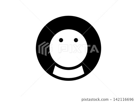 Two simple and cute round, human-shaped icons looking upwards. Two simple and cute round, human-shaped icons looking upwards. 142116696