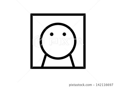 A simple and cute, upward-facing, human-shaped square icon 1 A simple and cute, upward-facing, human-shaped square icon 1 142116697