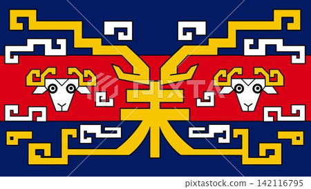 Year of the Goat Chinese Zodiac Flag Year of the Goat Chinese Zodiac Flag 142116795
