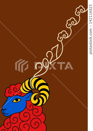 Year of the Ram 2027 Chinese New Year Design Year of the Ram 2027 Chinese New Year Design 142116825