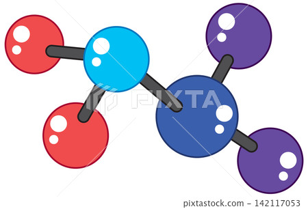 Colorful Molecular Structure Vector Illustration on White Background Colorful Molecular Structure Vector Illustration on White Background 142117053