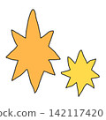 [Decoration] Two sparkling stars [Star] 142117420
