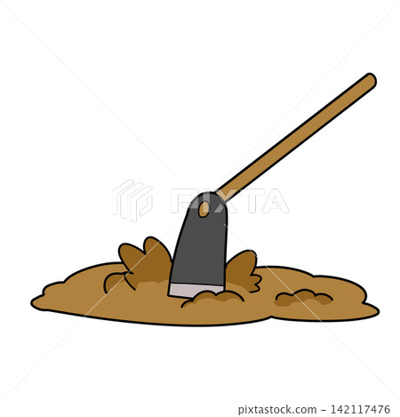tilling with a hoe tilling with a hoe 142117476