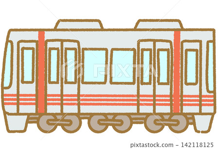 Simple and cute hand-drawn train icon illustrations; car illustrations that can be used as illustrations. Simple and cute hand-drawn train icon illustrations; car illustrations that can be used as illustrations. 142118125