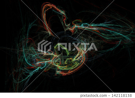 Crazy mystical coloured light effects. Incredible combinations of abstract light lines Crazy mystical coloured light effects. Incredible combinations of abstract light lines 142118138