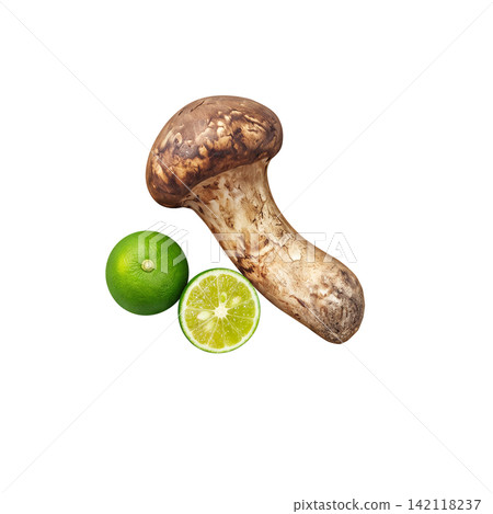 松茸的寫實插圖 松茸的寫實插圖 142118237