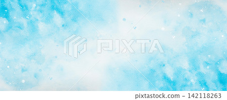 Blue abstract watercolor background for web banners design 142118263