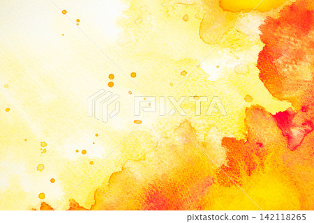Autumn abstract watercolor background for web banners design 142118265