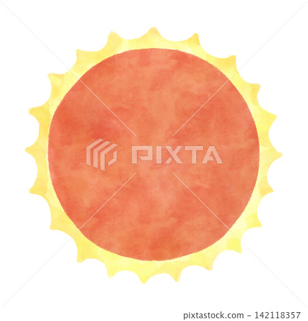Watercolor-style sun Watercolor-style sun 142118357