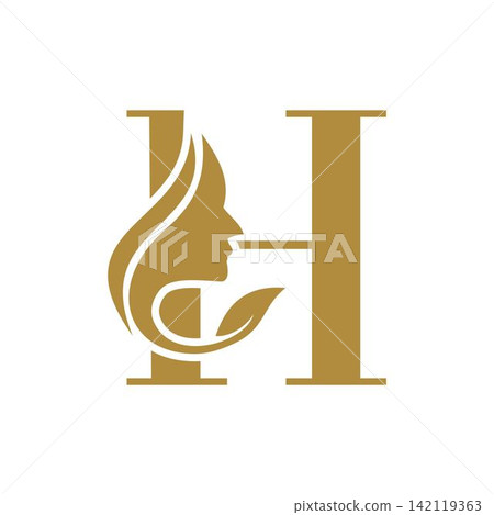 Initial H face beauty logo design templates Initial H face beauty logo design templates 142119363
