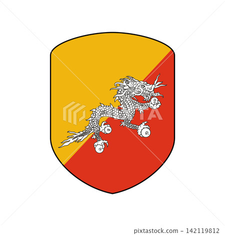 Flag of Bhutan design templates simple and modern concept Flag of Bhutan design templates simple and modern concept 142119812