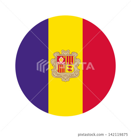 Flag of Andorra design templates simple and modern Flag of Andorra design templates simple and modern 142119875