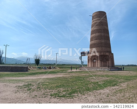 Burana Tower and Historical Steppe Landscapes, a UNESCO World Heritage Site in Kyrgyzstan Burana Tower and Historical Steppe Landscapes, a UNESCO World Heritage Site in Kyrgyzstan 142119924