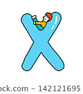Alphabet X Illustration Font 142121695