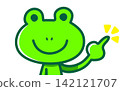 Illustration of a frog pointing 142121707