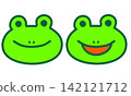 Frog icon with two different expressions 142121712