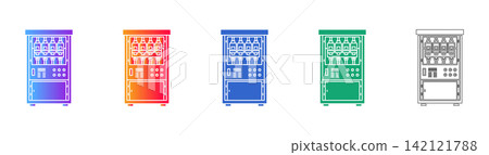 Vending Machine Vector Icon Set Vending Machine Vector Icon Set 142121788