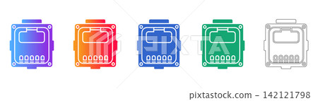 Electronic Metering Device Icons with Gradient Effects Electronic Metering Device Icons with Gradient Effects 142121798