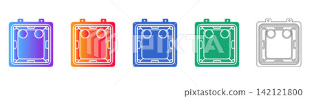 Dual Port Electronic Interface Module Icons Dual Port Electronic Interface Module Icons 142121800